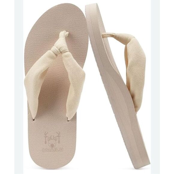 KiaiLu Bow Strap Flip Flops - Picture 1 of 8